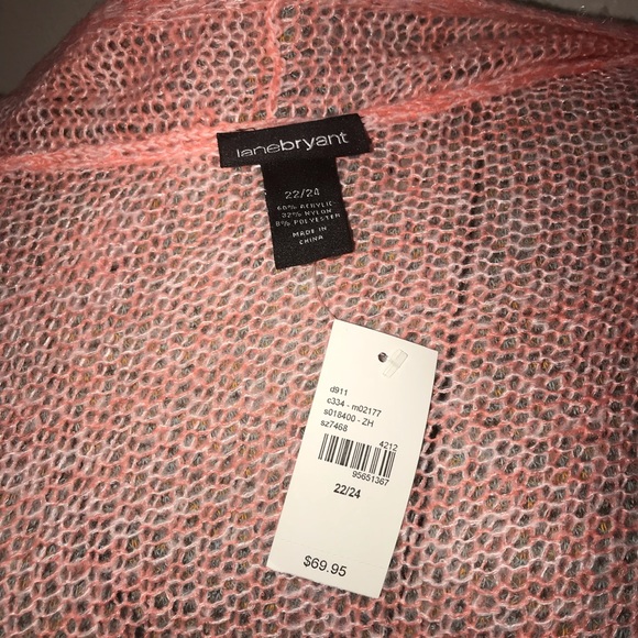 Lane Bryant Loose Weave Pink Sweater 22/24 - Picture 3 of 3